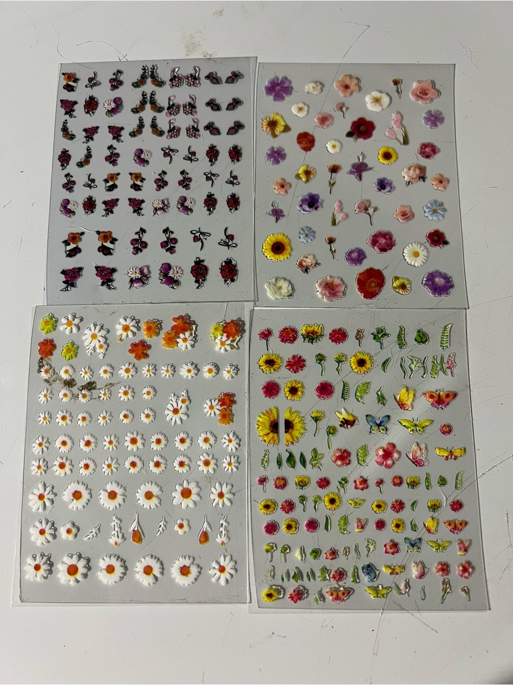 Flower Nail Art Sticker Sheets